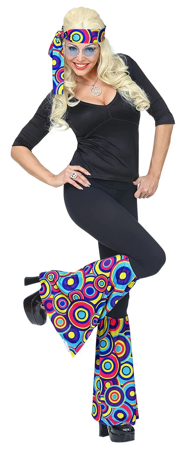 Kit Años 70 Psicodélico con Bandana y Calentadores Años 70 Widmann