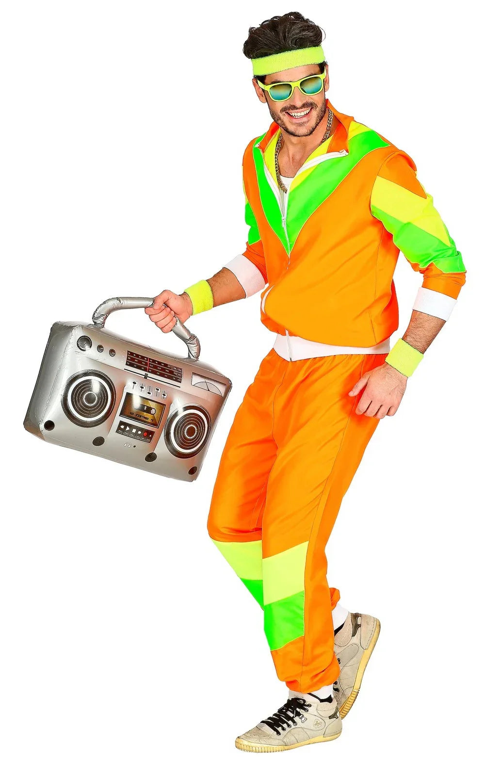 Disfraz Chándal Años 80 Naranja para Adulto Chándales de Táctel Años 80 Widmann