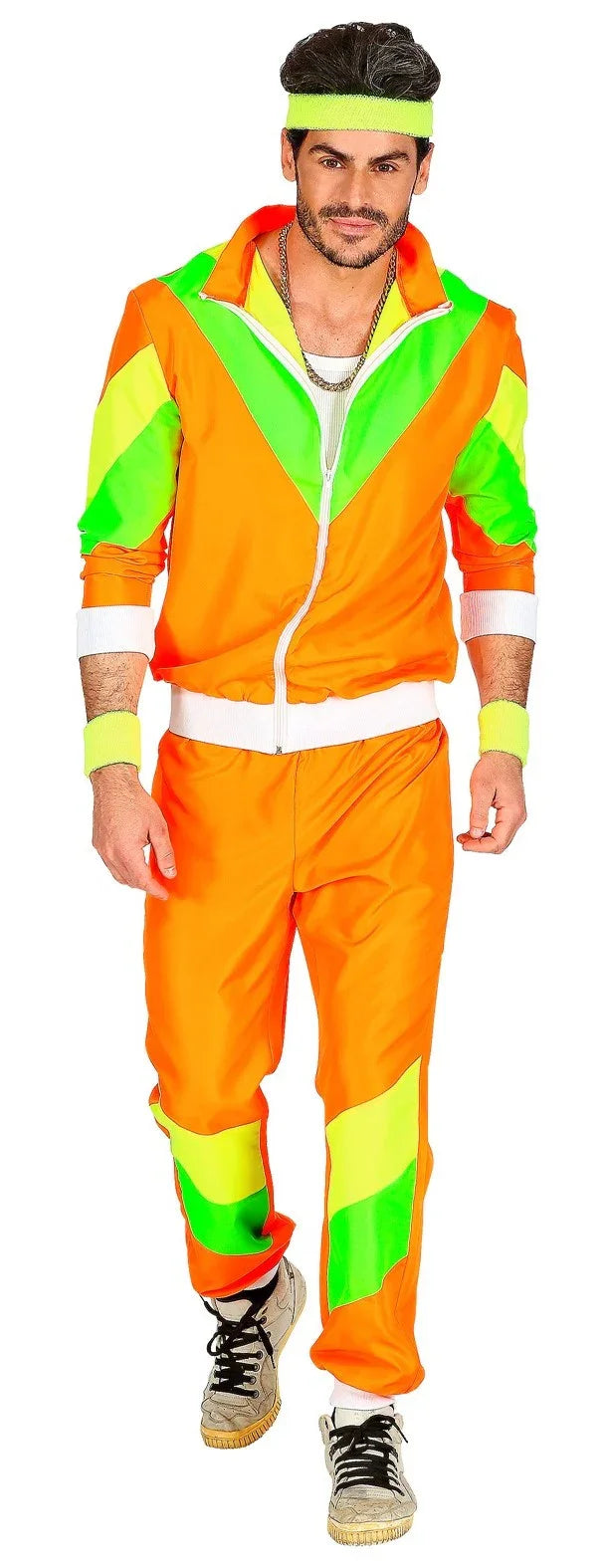 Disfraz Chándal Años 80 Naranja para Adulto Chándales de Táctel Años 80 Widmann