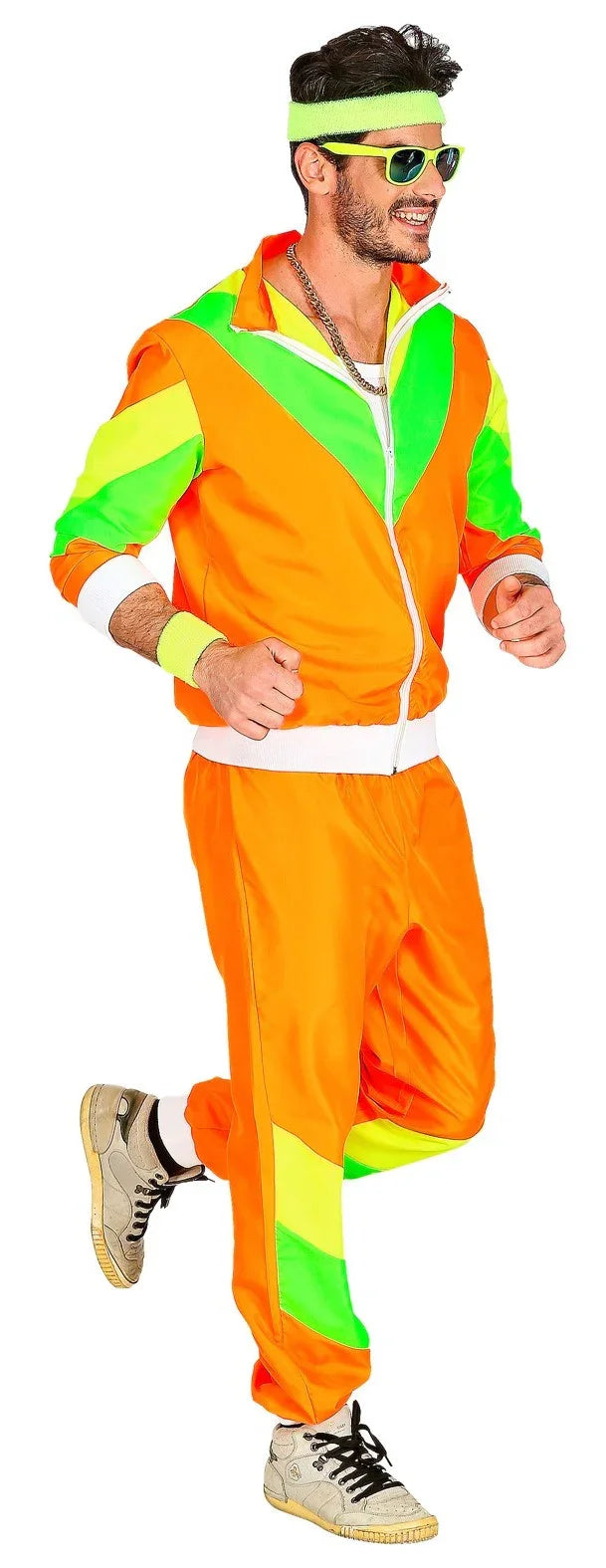 Disfraz Chándal Años 80 Naranja para Adulto Chándales de Táctel Años 80 Widmann