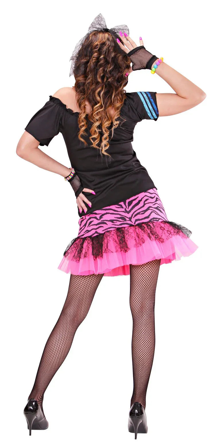 Disfraz de Chica Rock Años 80s para Mujer Adultos Widmann