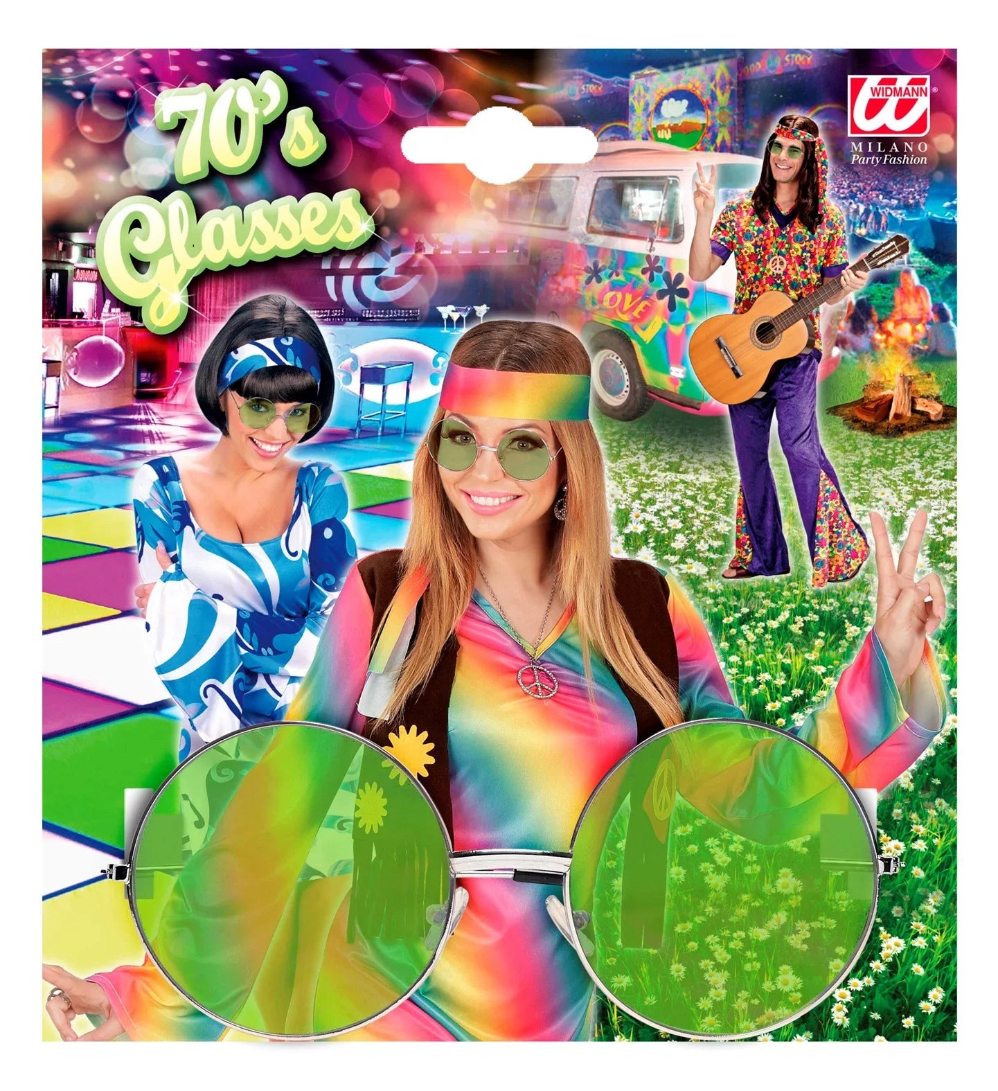 Gafas Hippies Verdes Estilo Años 70 Gafas Hippies Redondas Widmann
