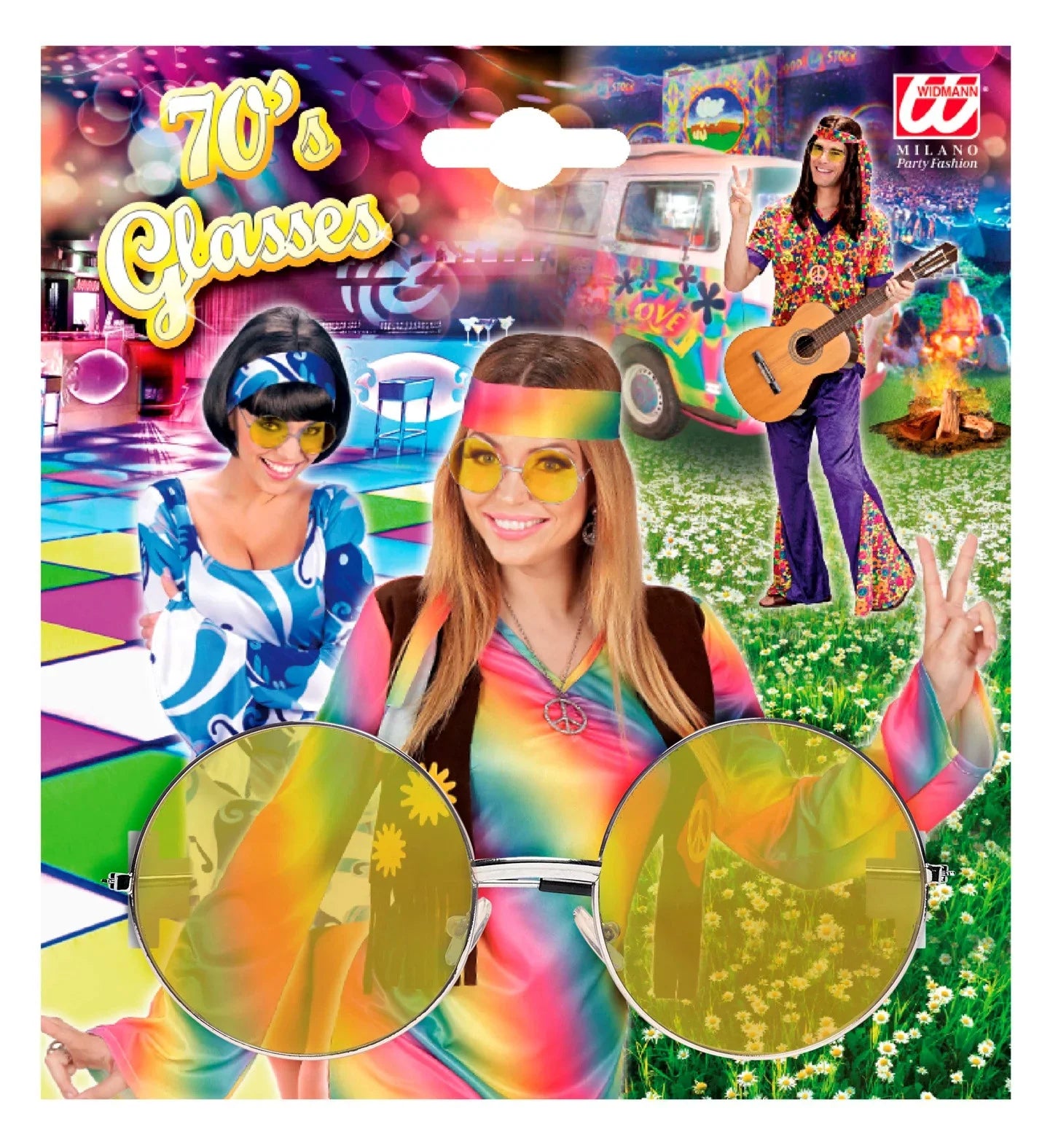 Gafas Hippies Amarillas Estilo Años 70 Gafas Hippies Redondas Widmann