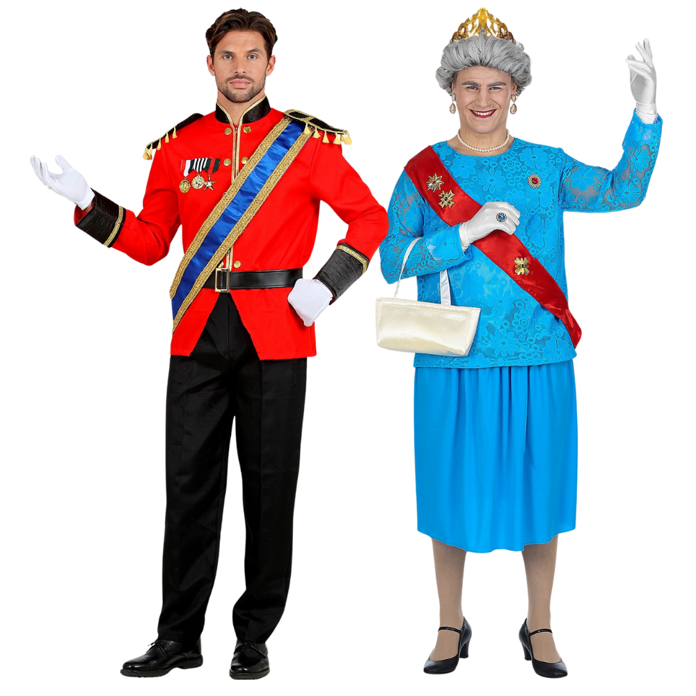 Costumi in Coppia da Regina d'Inghilterra e Principe Ereditario