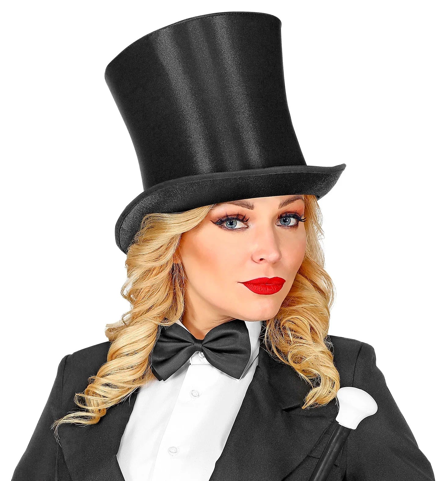 Sombrero de Copa Alta Negro Acampanado Chisteras Widmann