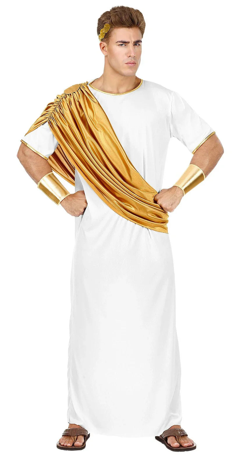 Disfraz de Julio César con Toga Dorada para Hombre Senadores Romanos Widmann