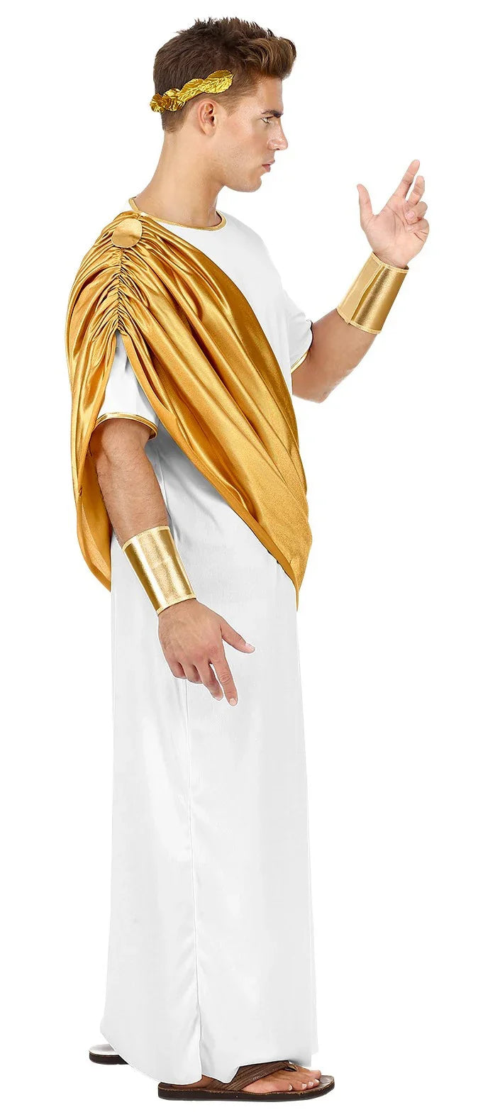Disfraz de Julio César con Toga Dorada para Hombre Senadores Romanos Widmann