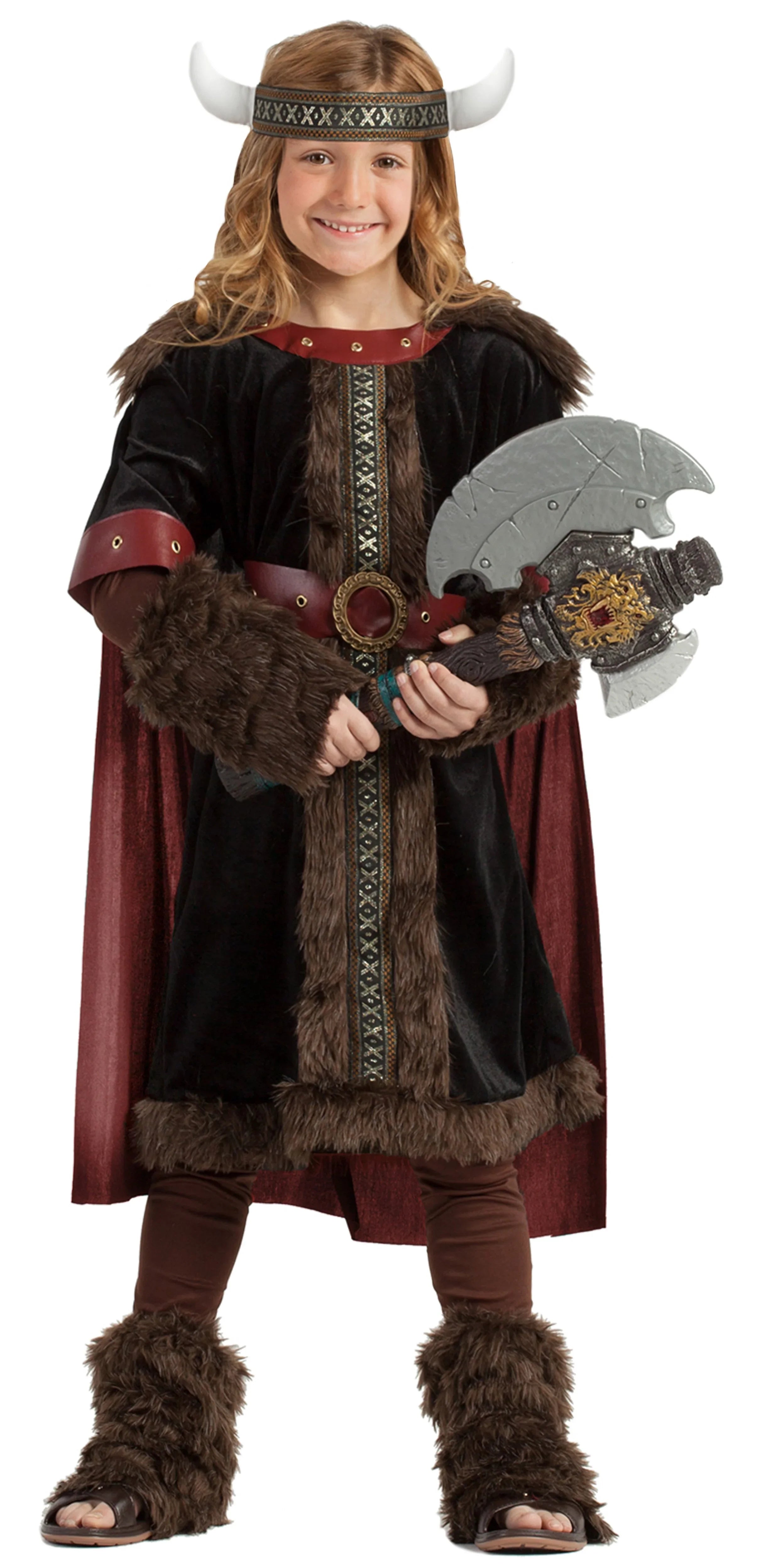 Disfraz de Guerrero Vikingo Negro para Niño Vikingos Infantiles Kimokawaii