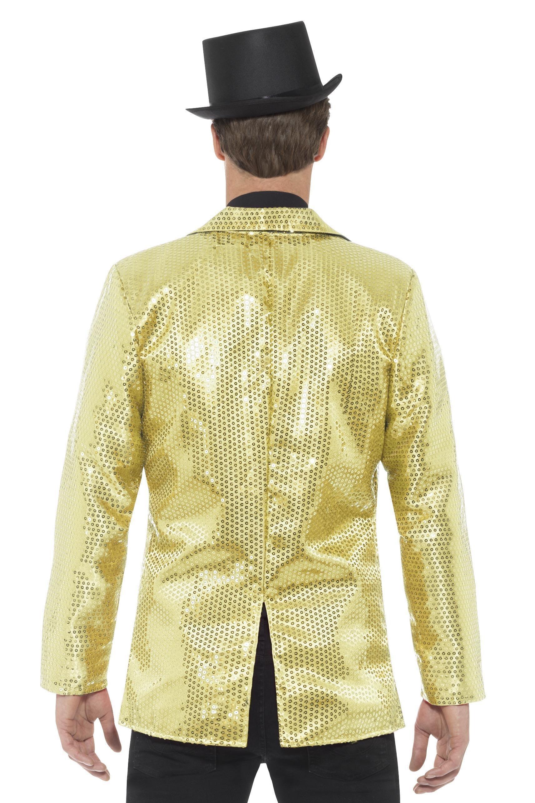 Chaqueta Dorada con Lentejuelas para Hombre Chaquetas, Chalecos y Camisas Smiffys