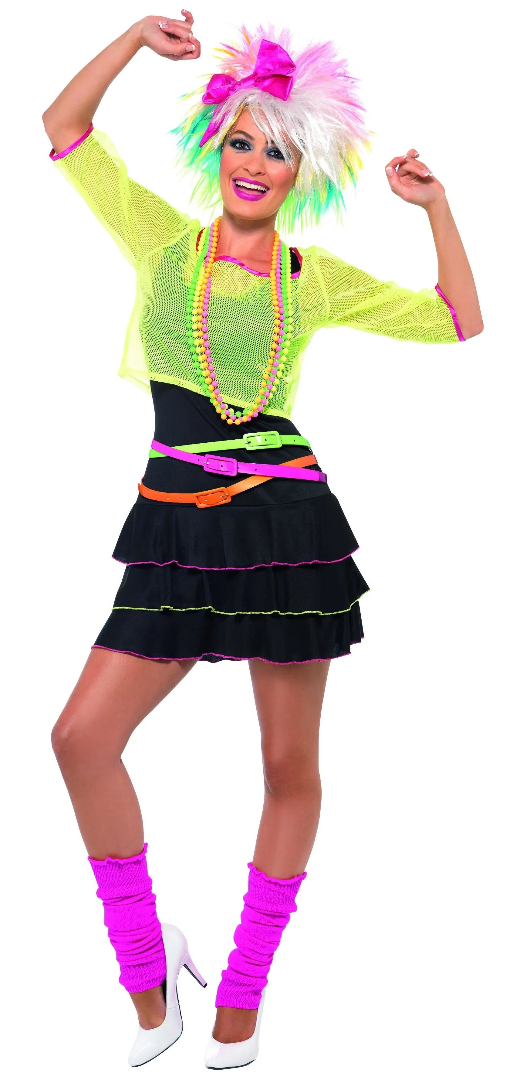 Cinturones Neón Estilo Años 80 Años 80 Smiffys