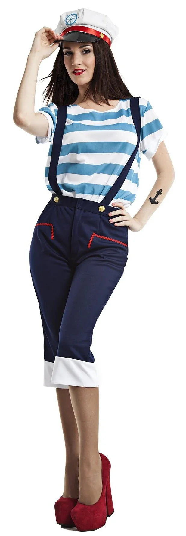 Disfraz de Marinera con Pantalón para Mujer Marineros Kimokawaii