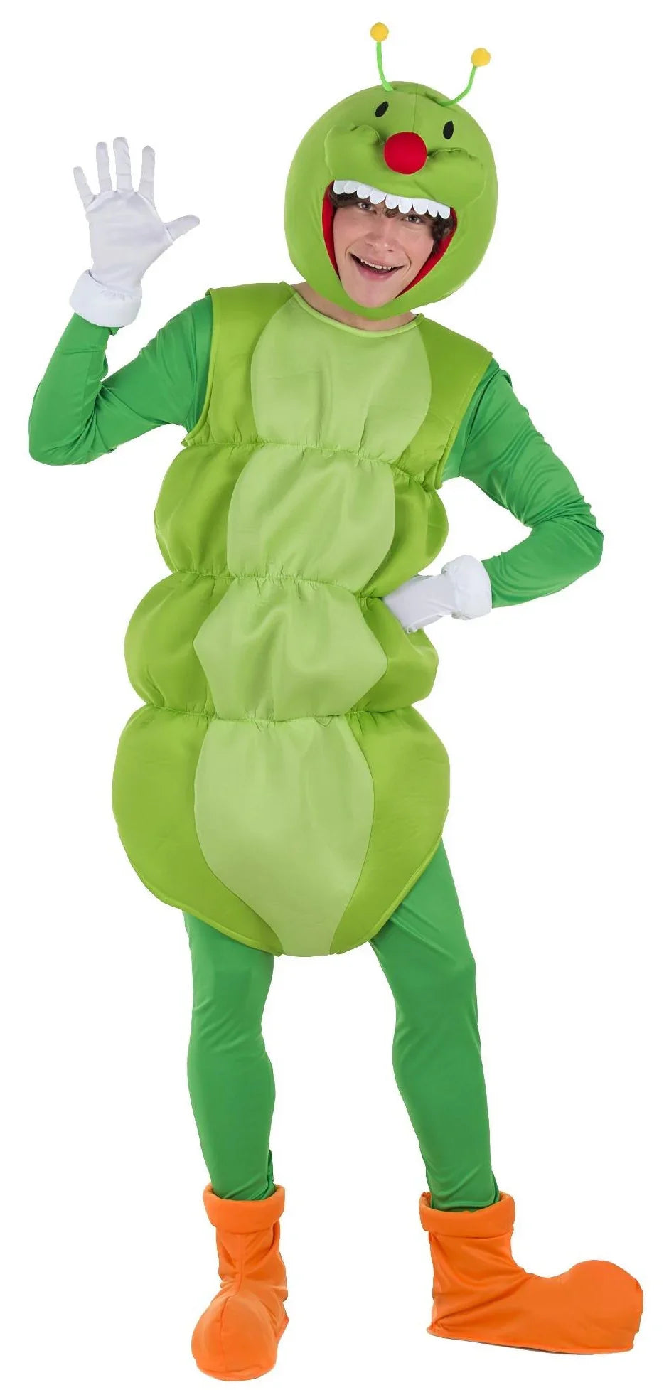 Disfraz de Gusano Verde para Adulto Gusanos Kimokawaii