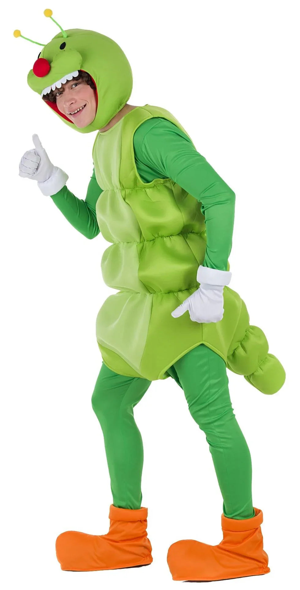 Disfraz de Gusano Verde para Adulto Gusanos Kimokawaii