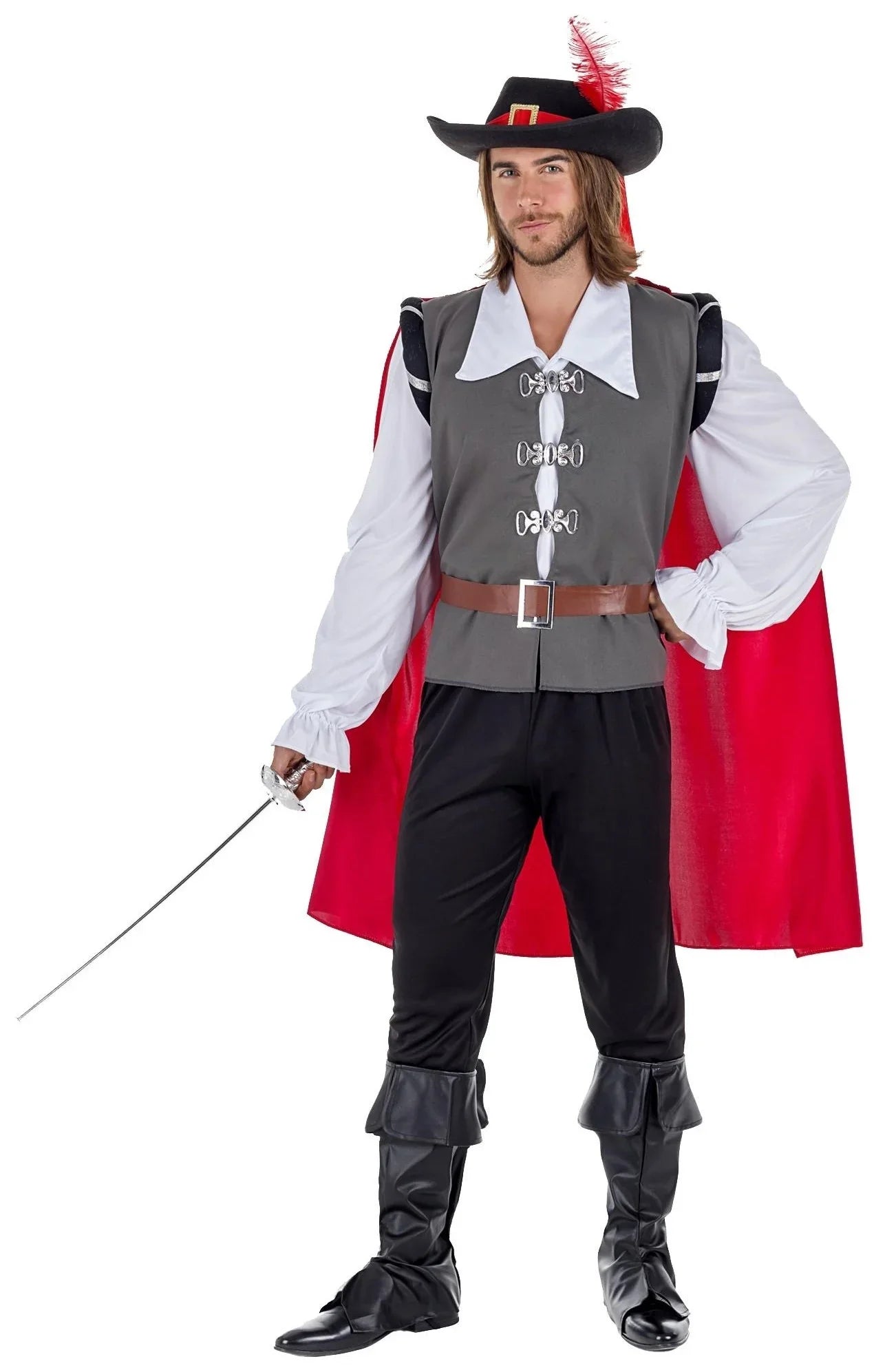 Disfraz de Mosquetero Espadachín para Hombre Mosqueteros Kimokawaii