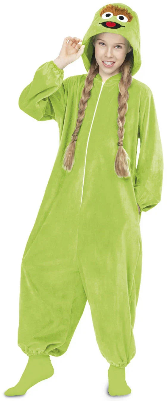 Disfraz de Oscar El Gruñón Pijama Infantil Barrio Sésamo Viving