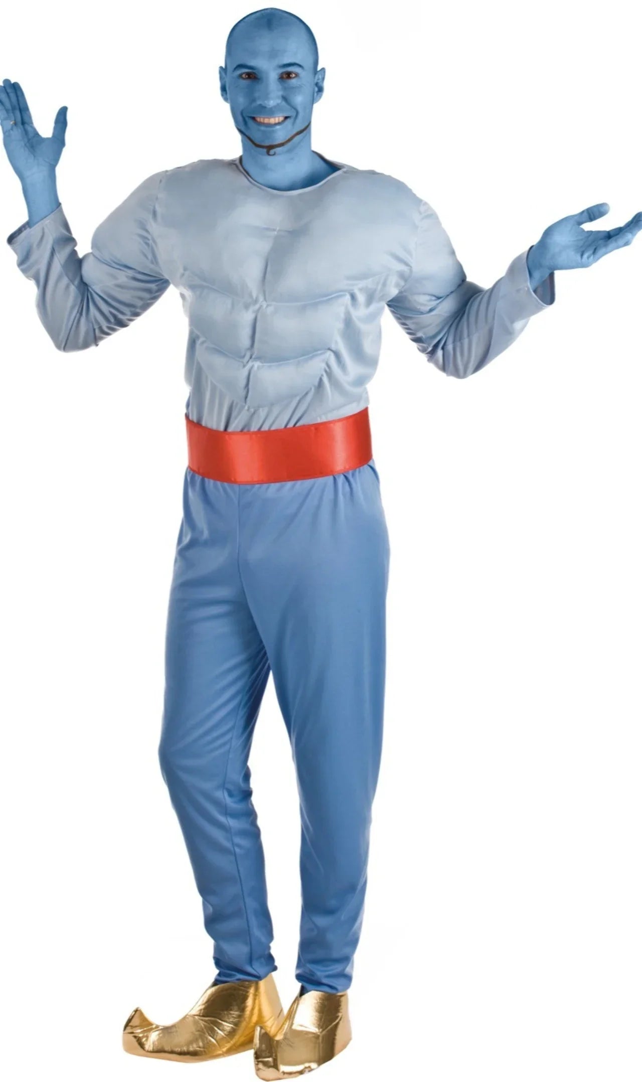 Disfraz de Genio Azul para Adulto Aladdín El Rey del Carnaval