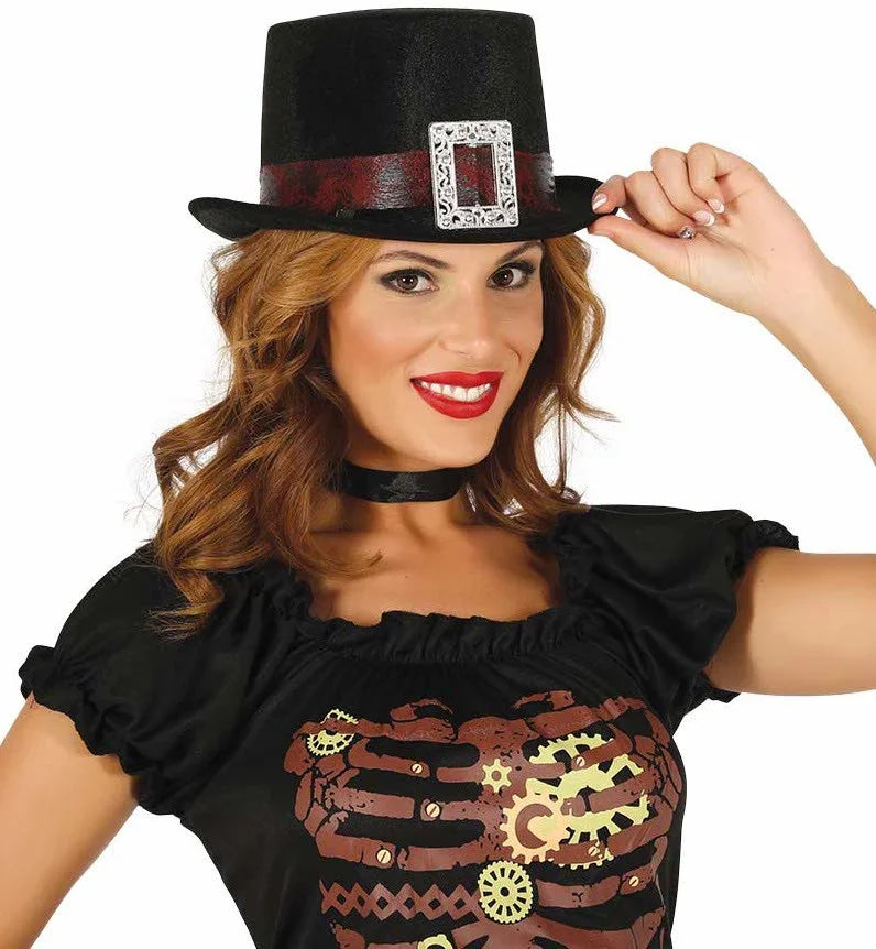 Chistera Negra con Hebilla Steampunk Chisteras Guirca