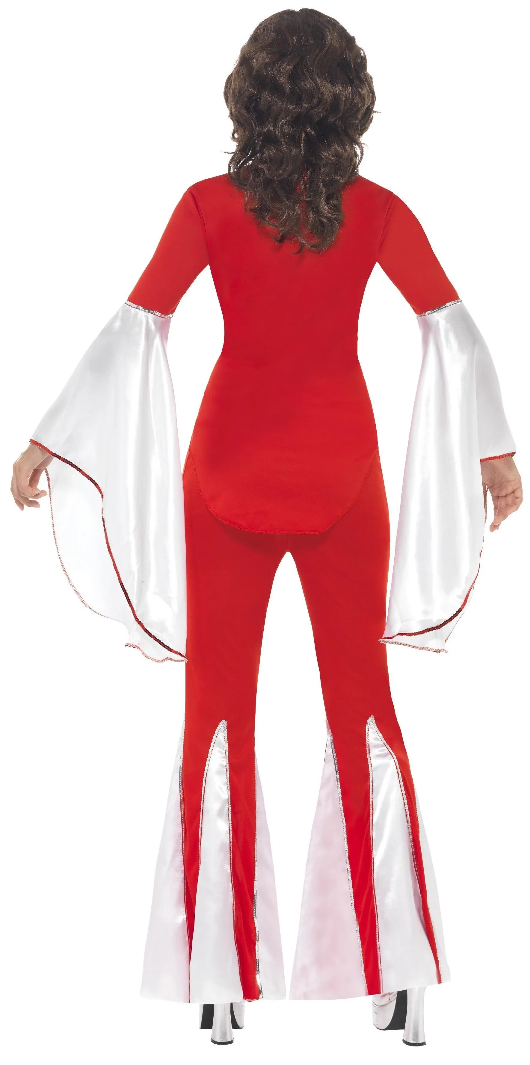 Disfraz de Abba Años 70 Rojo y Blanco para Mujer Abba Smiffys