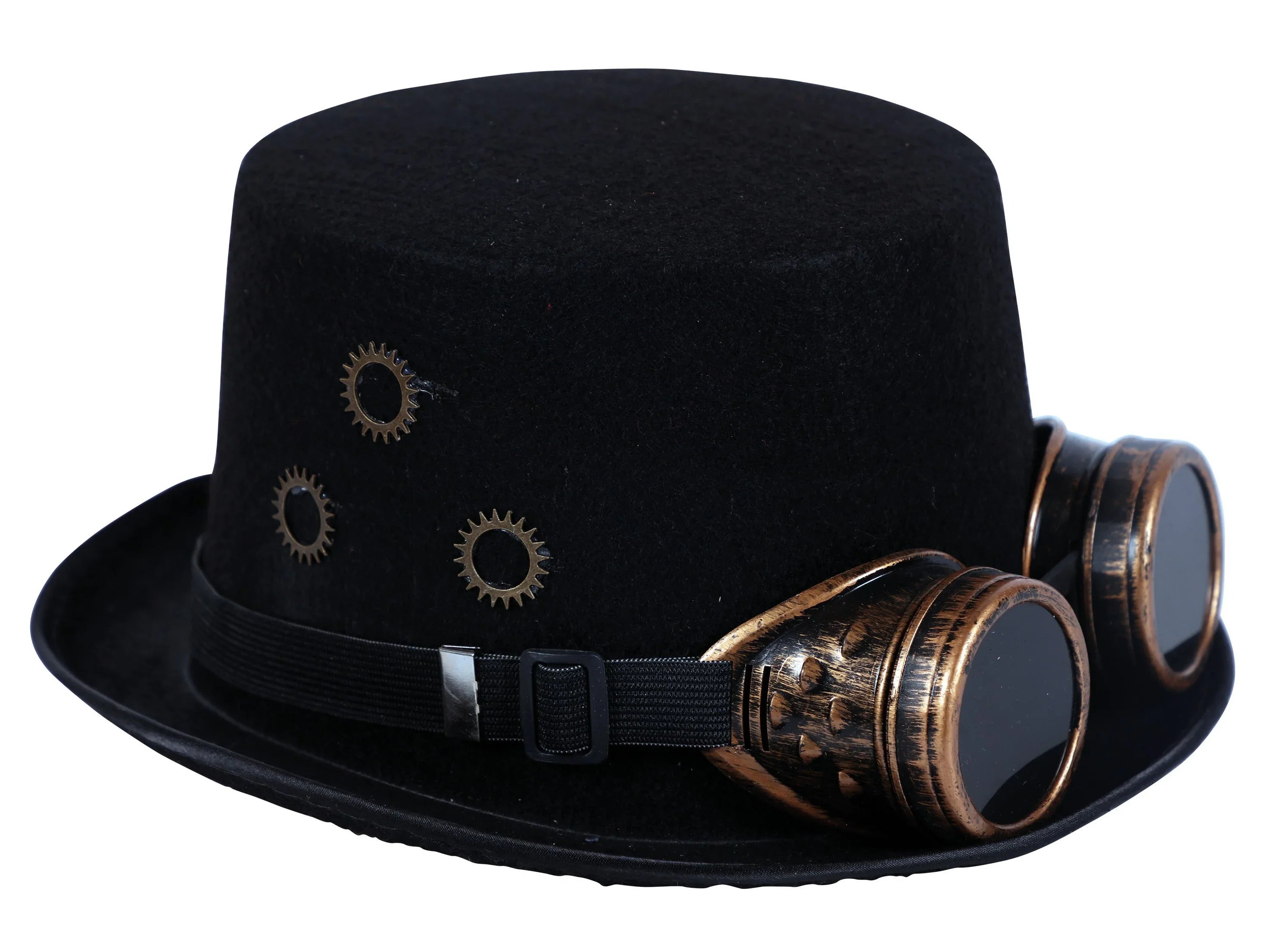 Sombrero Steampunk Negro con Engranajes Sombreros Steampunk EuroCarnavales