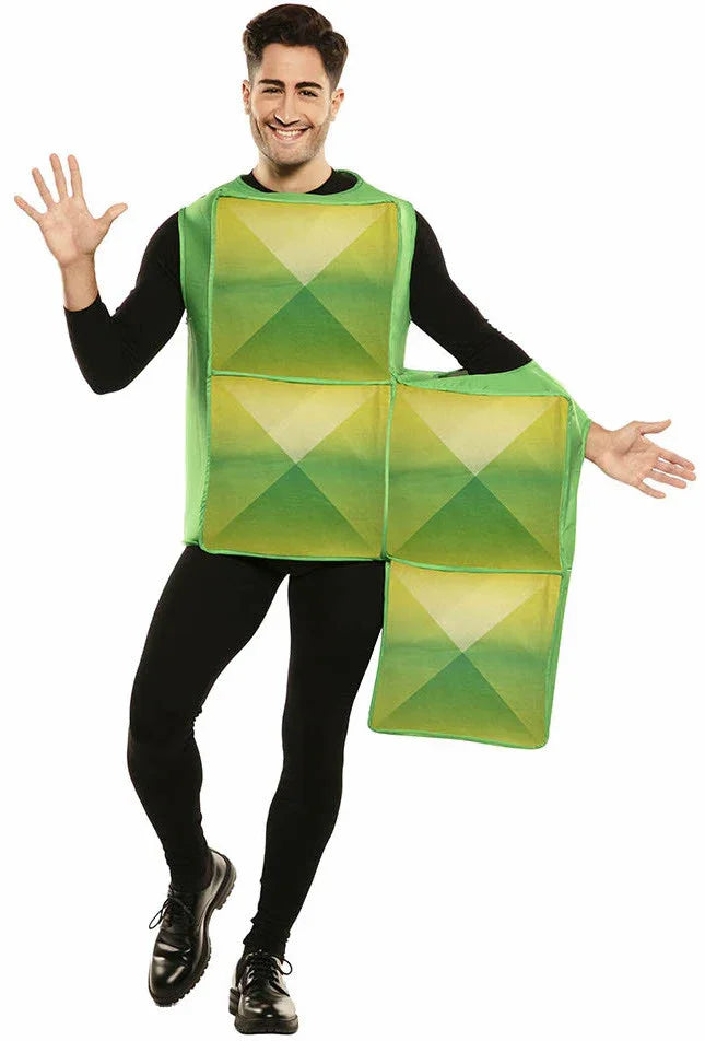 Disfraz de Tetris Verde para Adulto Tetris EuroCarnavales