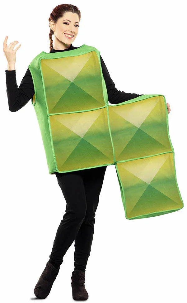 Disfraz de Tetris Verde para Adulto Tetris EuroCarnavales