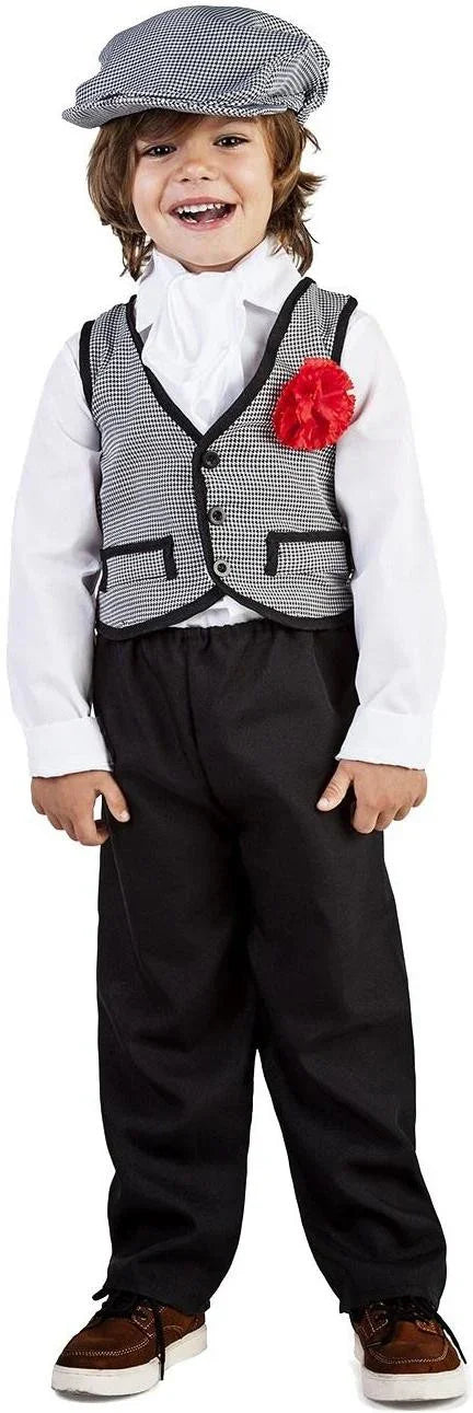 Disfraz de Chulapo con Chaleco Infantil Chulapos y Chulapas Kimokawaii De 3 a 4 años