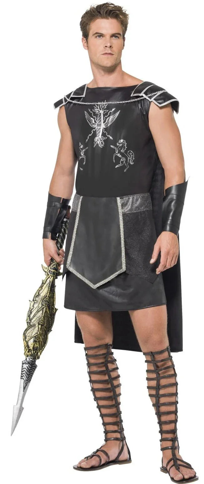 Disfraz de Gladiador Negro para Hombre Gladiador Smiffys