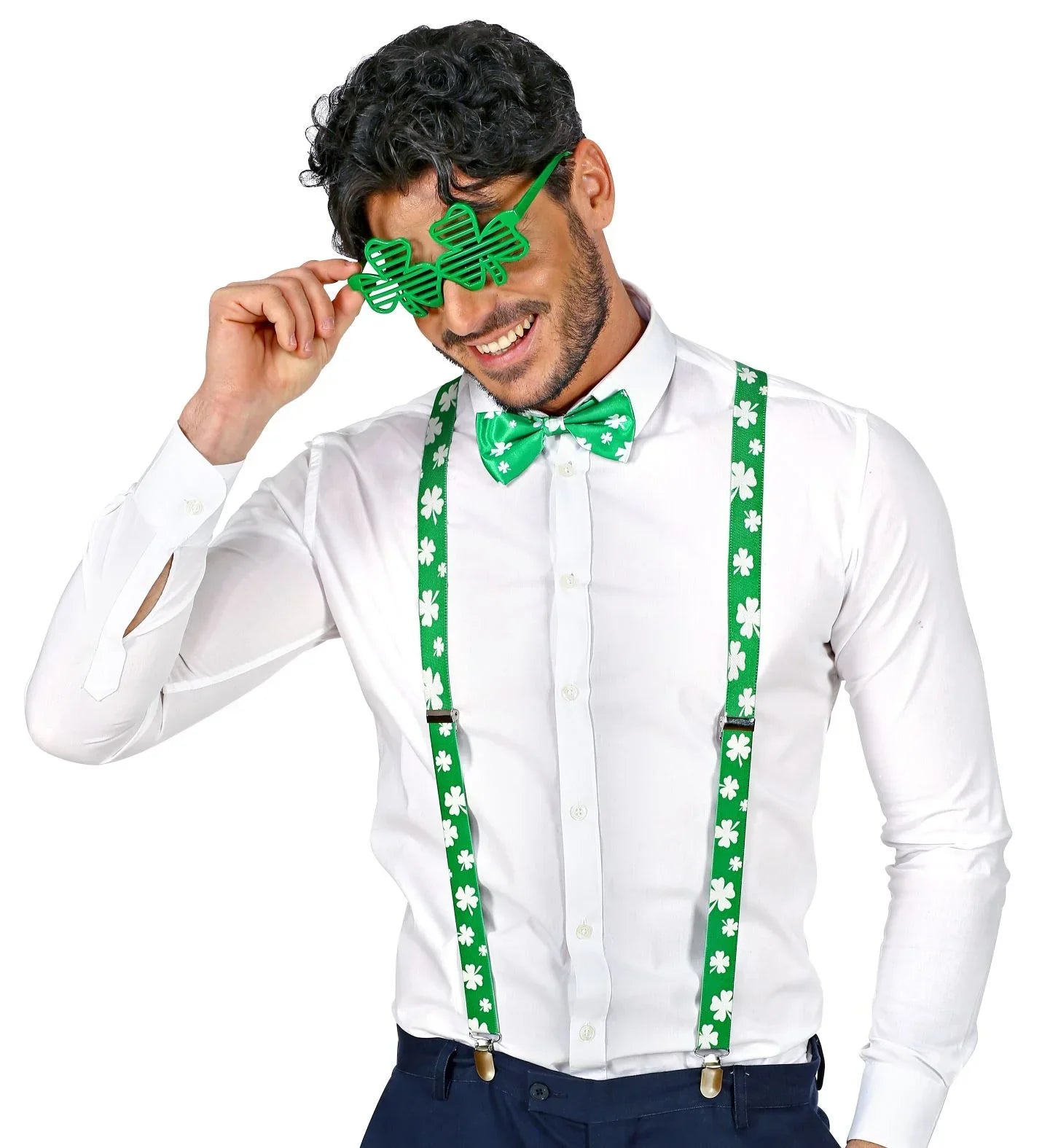 Kit de San Patricio con Gafas, Tirantes y Pajarita San Patricio Widmann