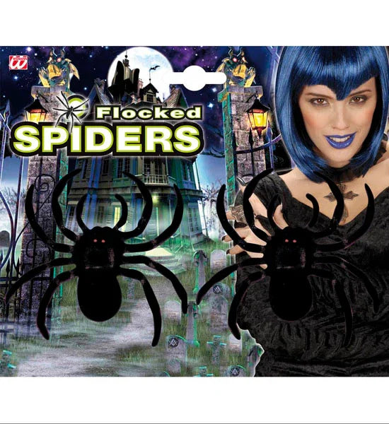 Dos arañas negras - Spiders - Halloween Widmann