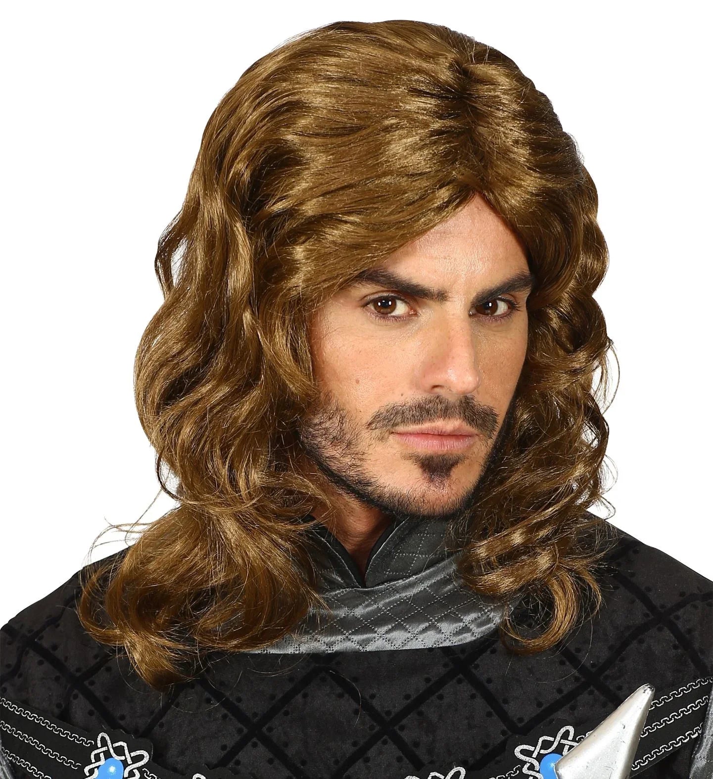 Peluca de Caballero Medieval Castaña Larga Complementos Medievales Widmann