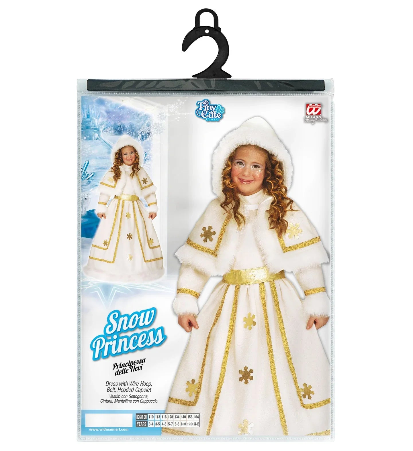 Disfraz de Princesa de las Nieves Princesas y Príncipes Infantiles Widmann
