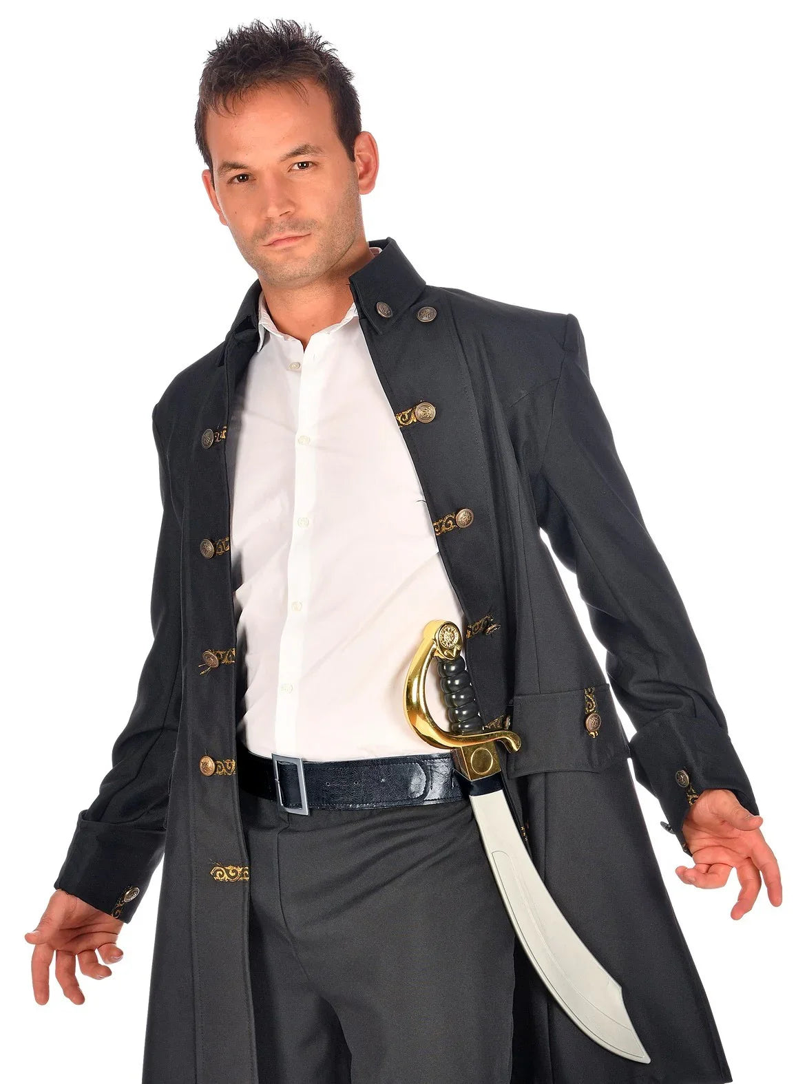 Cinturón Negro de Polipiel con Fundas para Espadas Cinturones Widmann