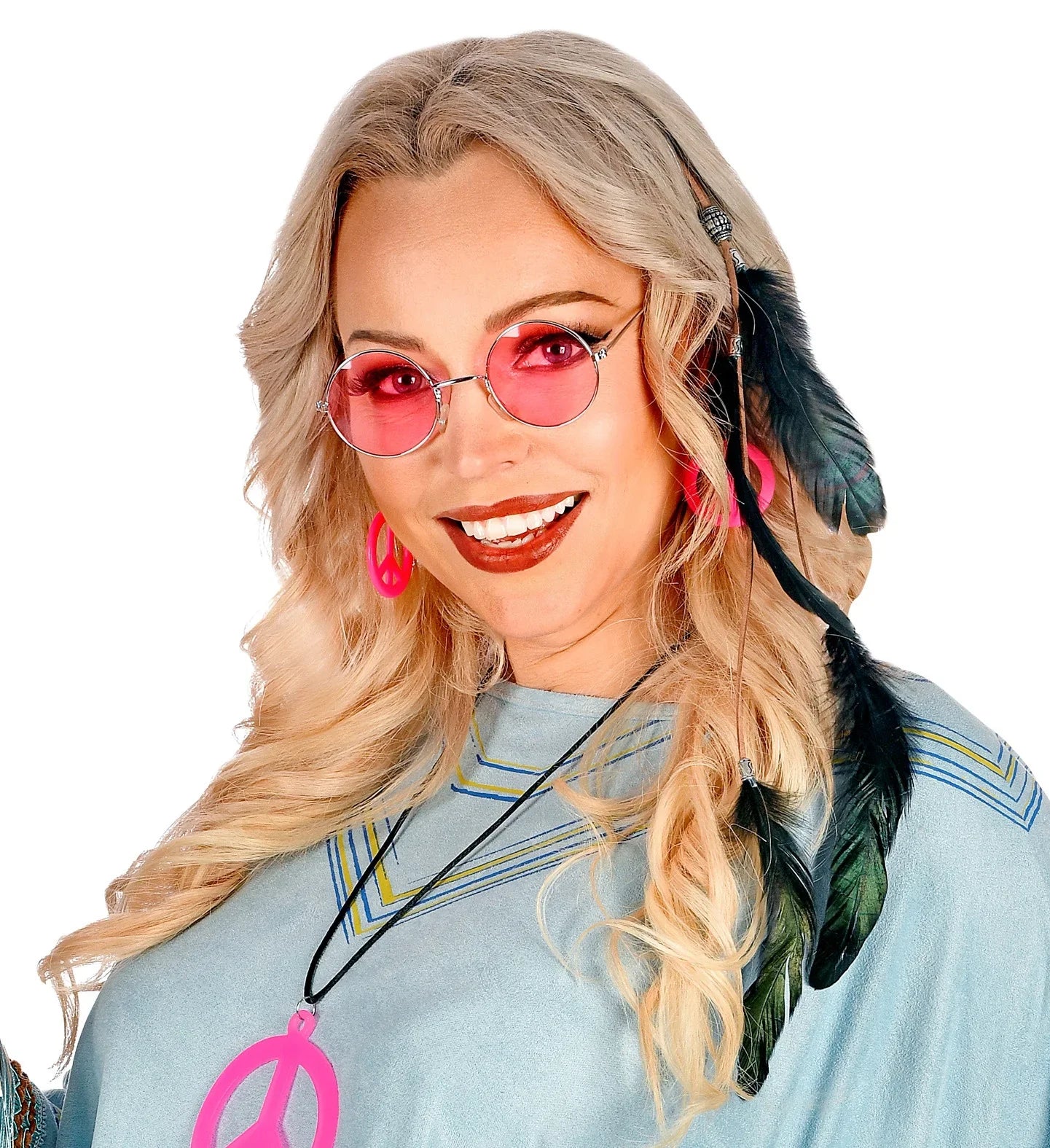 Clip para el Pelo Hippie con Plumas Negras Complementos Hippies Widmann