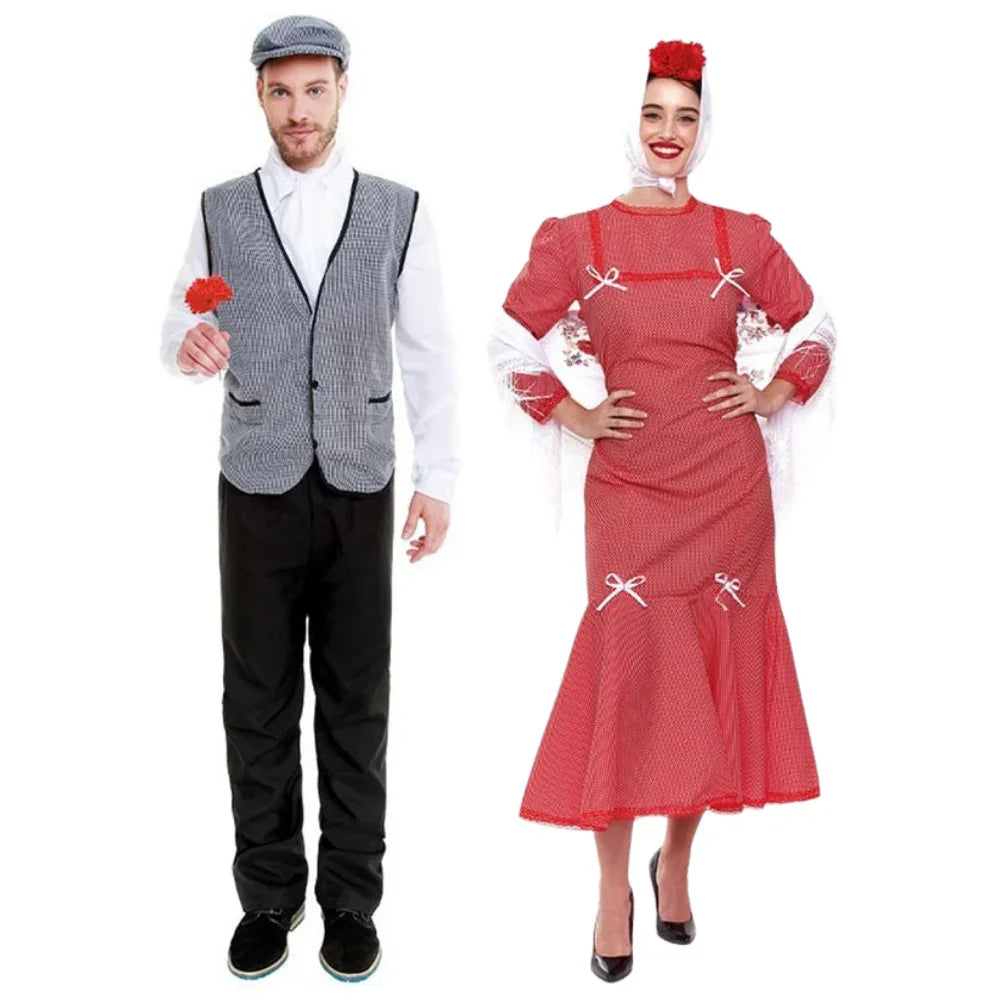 Disfraces en Pareja de Chulapa Madrileña Roja y Chulapo Chulapos y Chulapas Disfraces Simon