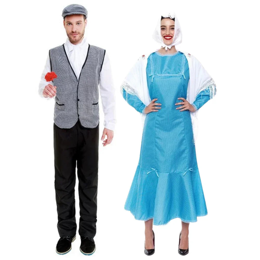 Disfraces en Pareja de Chulapa Madrileña Azul y Chulapo Chulapos y Chulapas Disfraces Simon