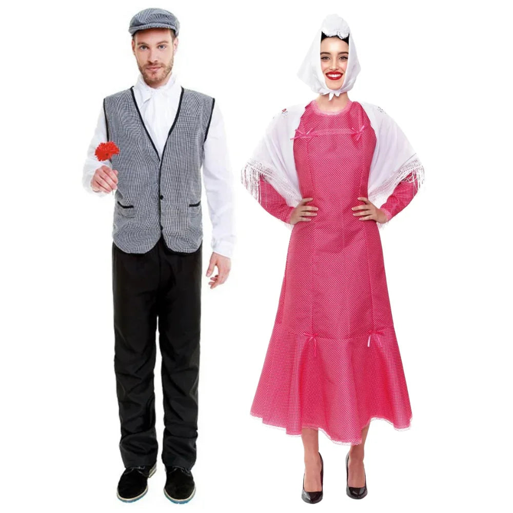 Disfraces en Pareja de Chulapa Madrileña Rosa y Chulapo Chulapos y Chulapas Disfraces Simon