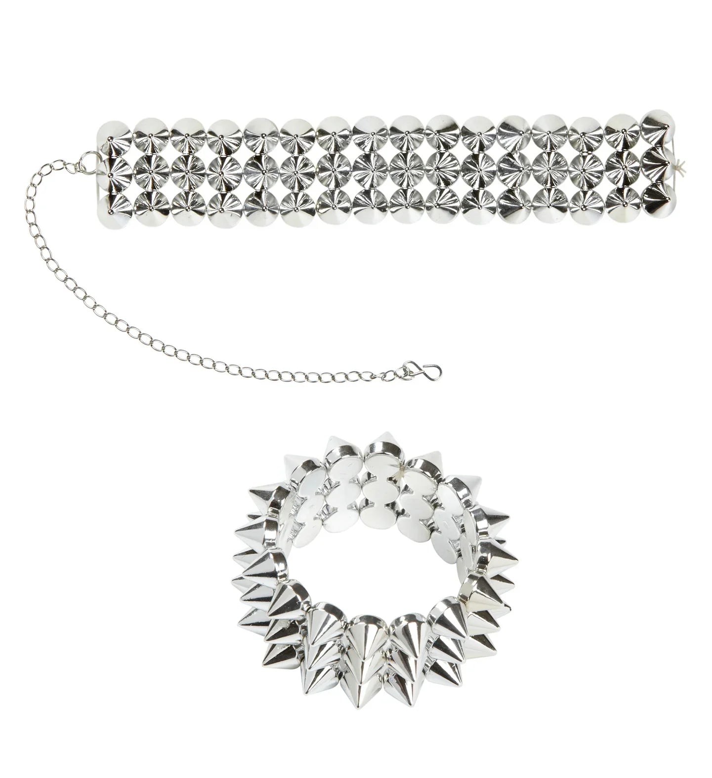 Collar y pulsera de pinchos Rock COMPLEMENTOS Widmann