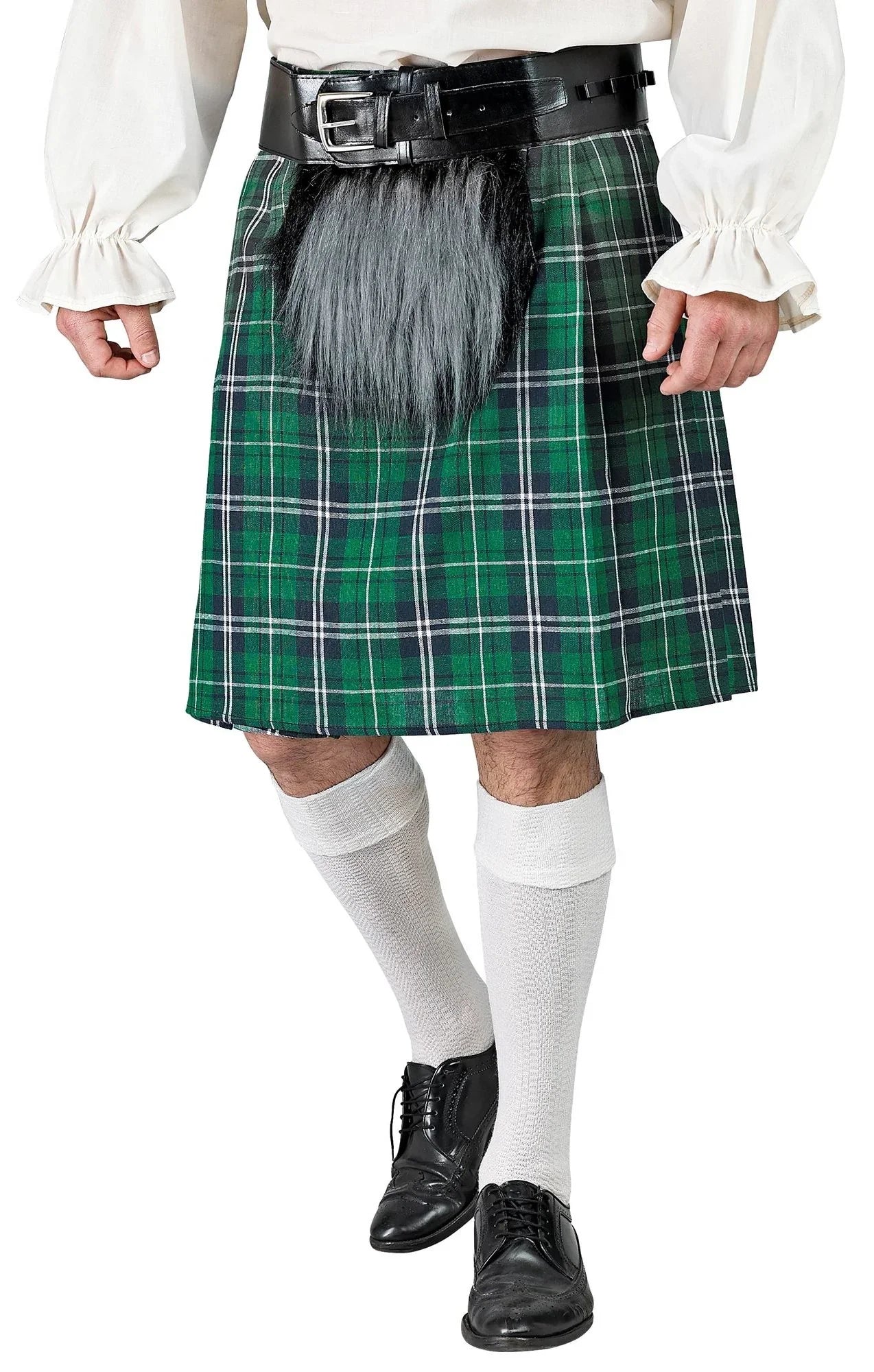 Kilt Escocés Verde con Bolso para Adulto Complementos Escoceses Widmann