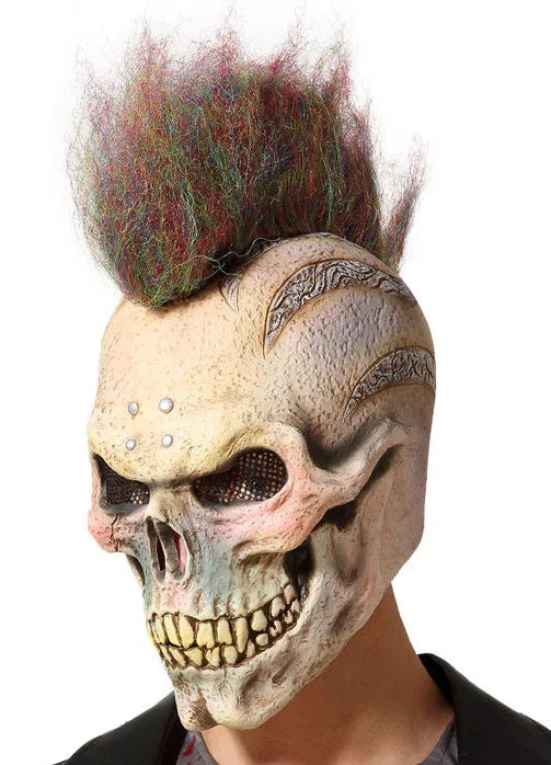 Máscara de Esqueleto Punk con Cresta Máscaras Halloween Atosa