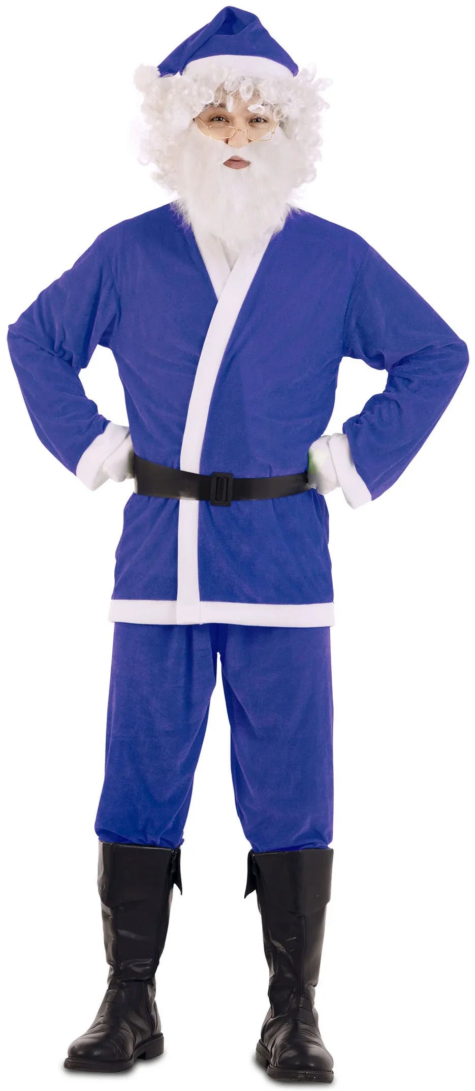 Disfraz de Papá Noel Azul para Adulto Papa Noel y Mama Noel EuroCarnavales