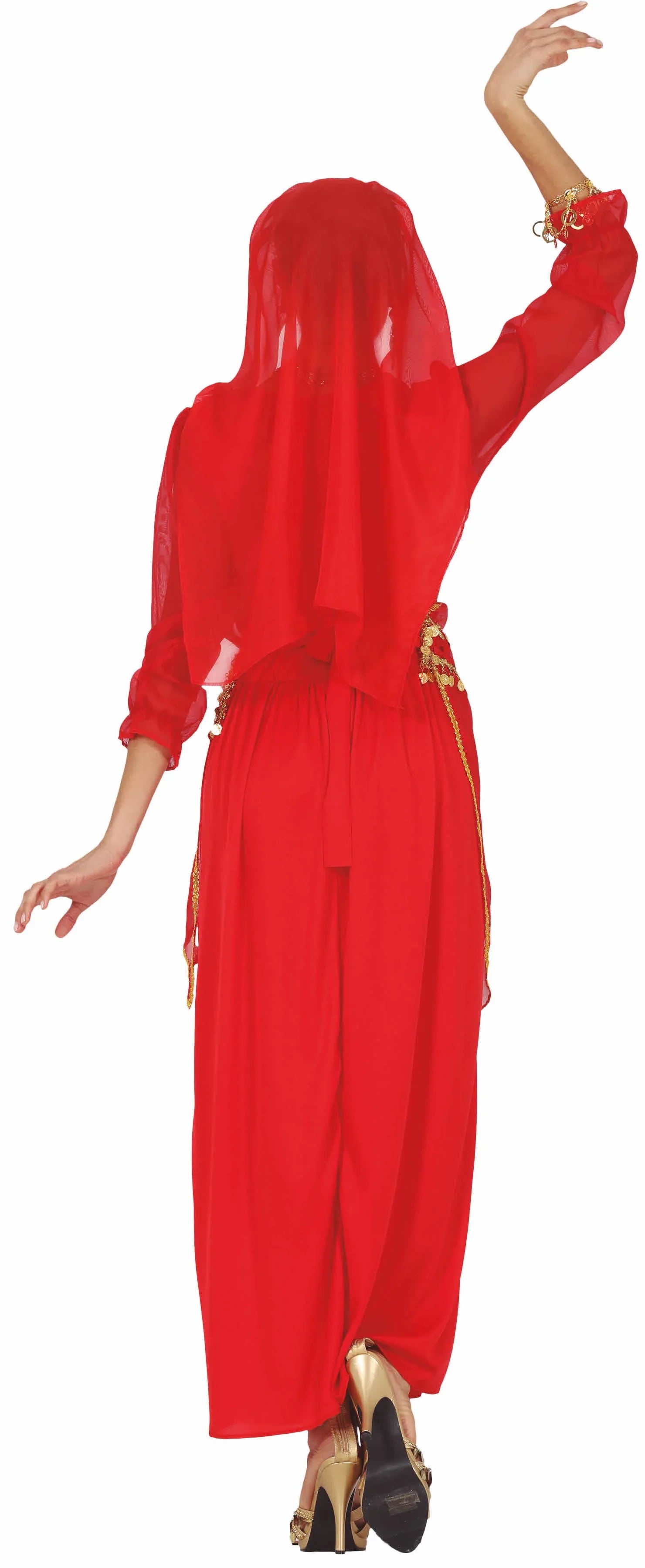 Disfraz de India Bollywood Rojo para Mujer Hindús Guirca