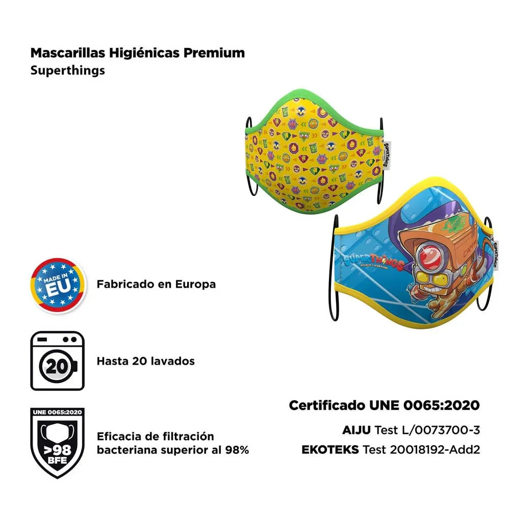 Mascarilla de SuperZings Amarilla Infantil SuperZings Viving