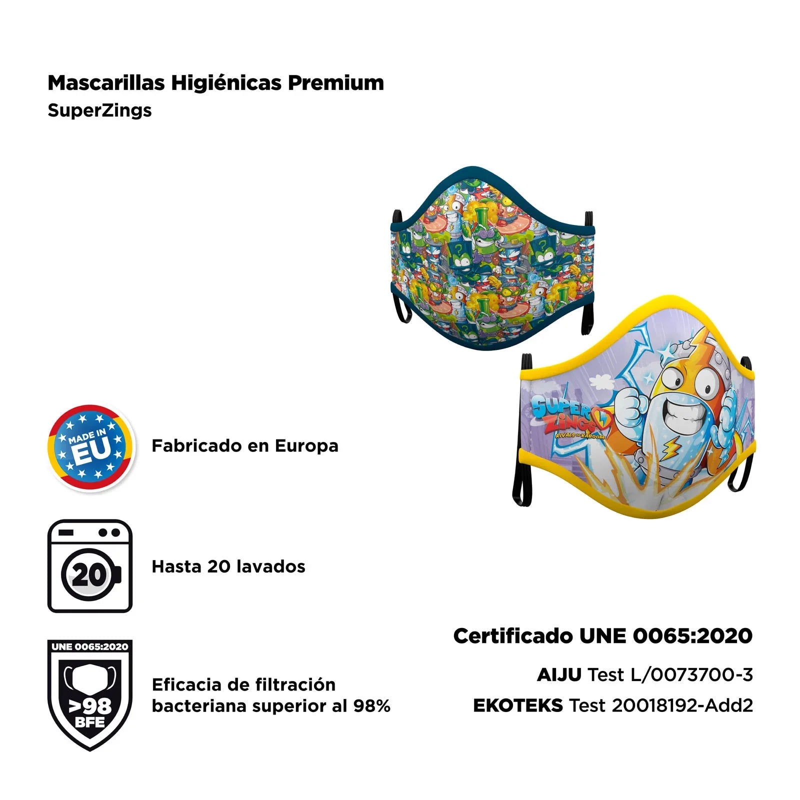 Mascarilla de SuperZings con Dibujos Infantil SuperZings Viving