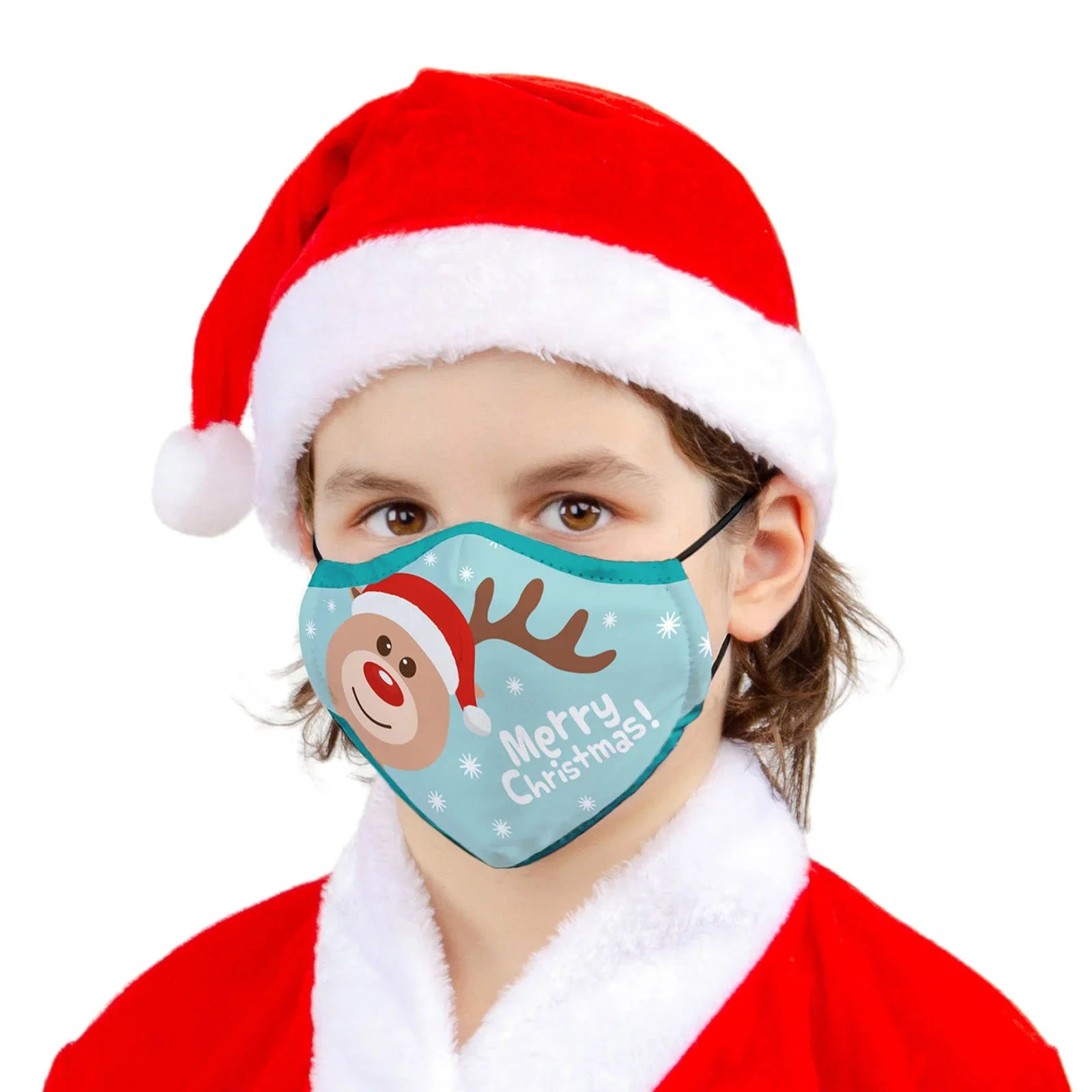 Mascarilla de Reno Infantil Mascarillas Navideñas Viving