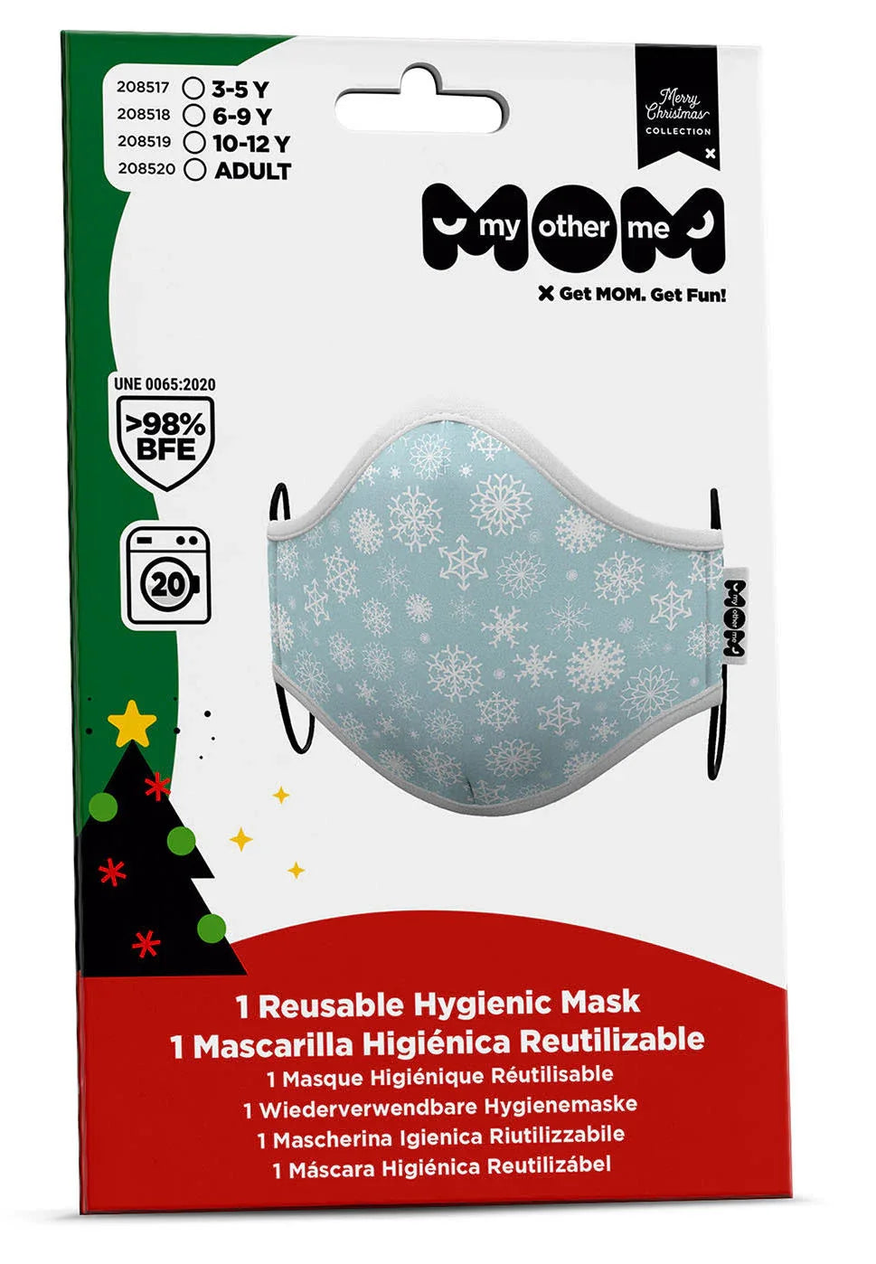 Mascarilla Copo de Nieve Frozen Infantil Mascarillas Navideñas Viving