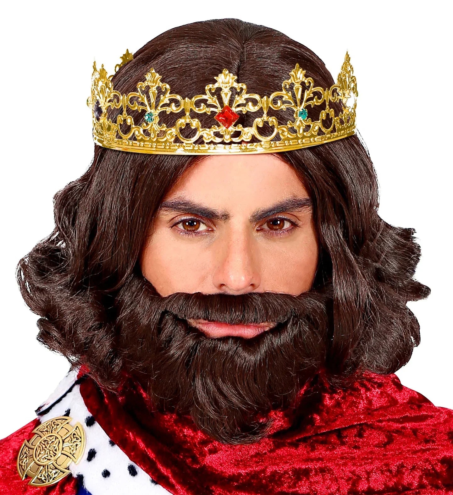 Corona de Rey Mago Dorada Metálica con Pedrería Coronas y Tiaras Widmann