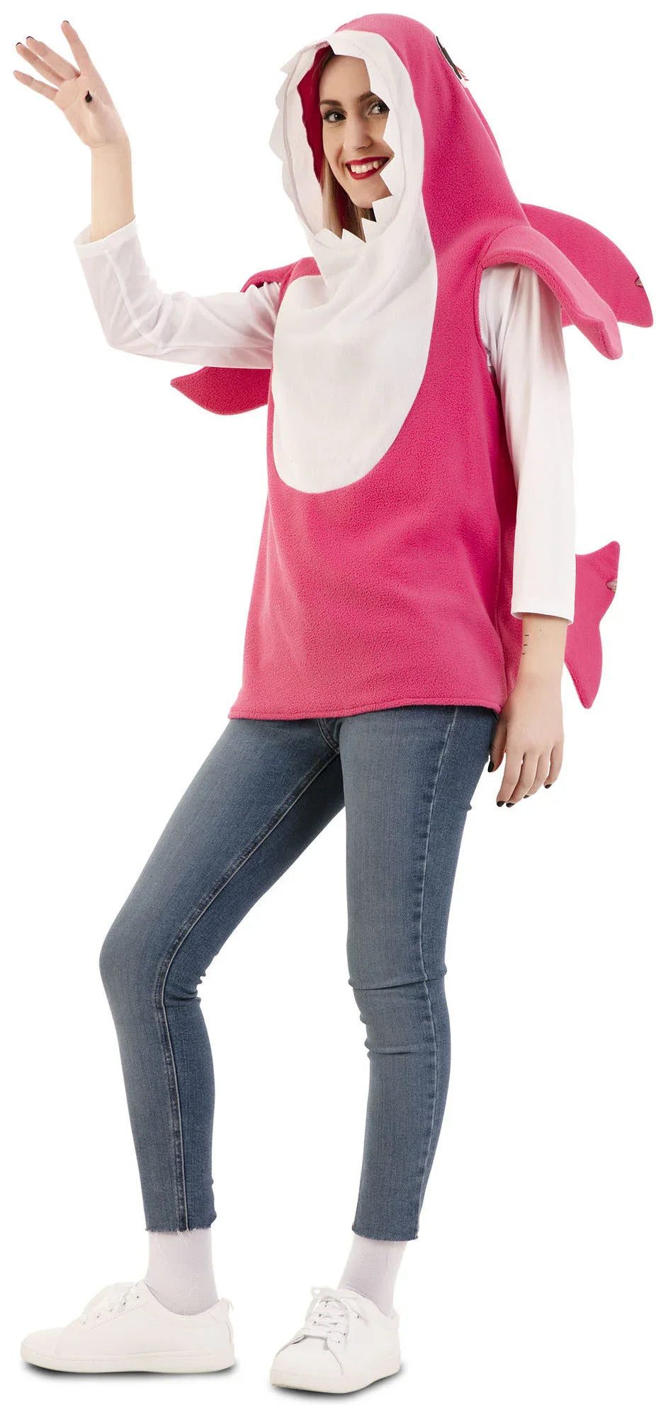 Disfraz de Baby Shark Rosa para Adulto Tiburón EuroCarnavales