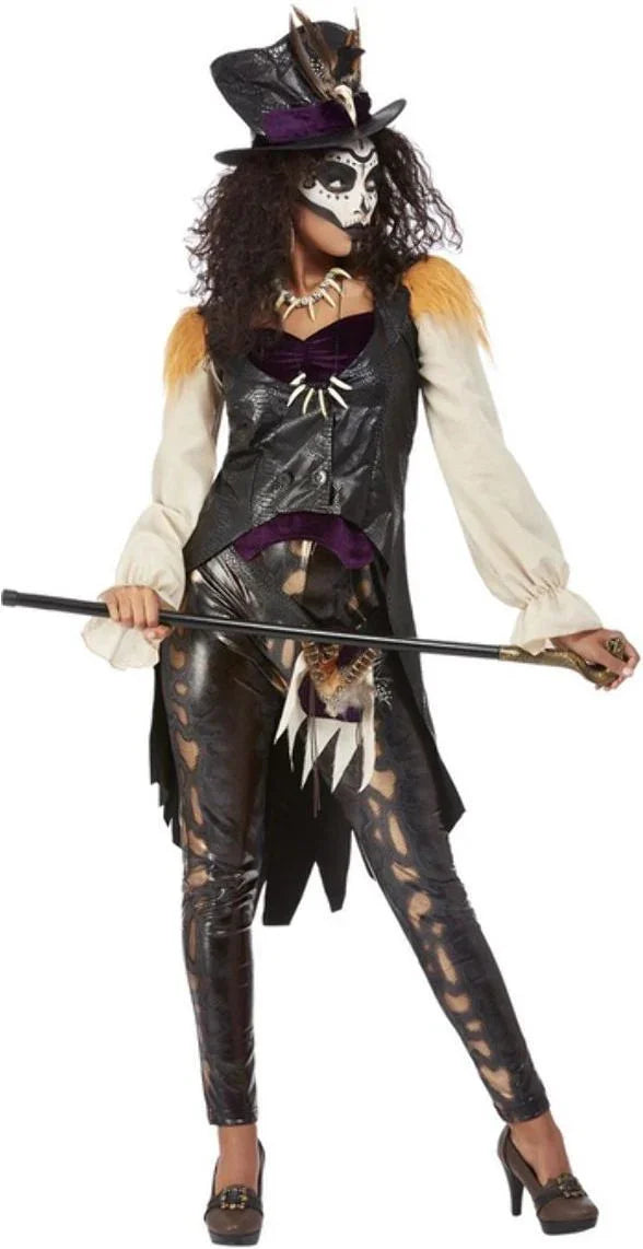 Disfraz de Voodoo Premium para Mujer Hechiceros y Muñecas Vudú Smiffys