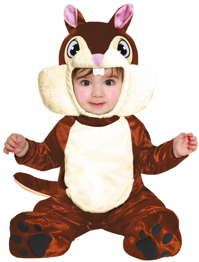 Disfraz de Ardilla Marrón para Bebé Animales Infantiles Guirca