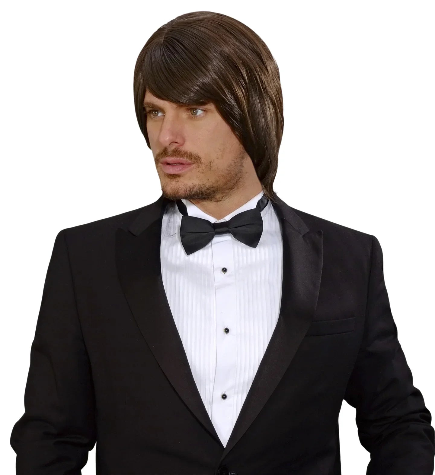 Peluca Castaña para Hombre de Media Melena Lujo Pelucas Widmann